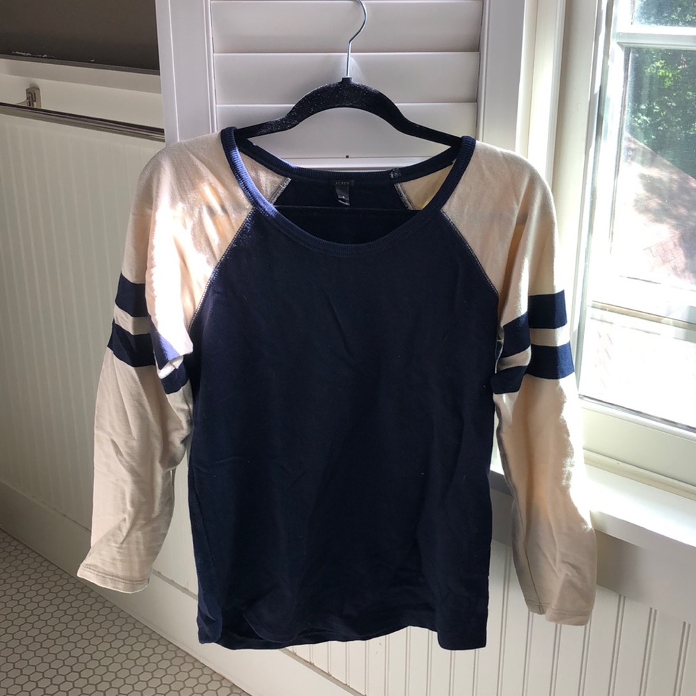 J. Crew Varsity Stripe Sweatshirt